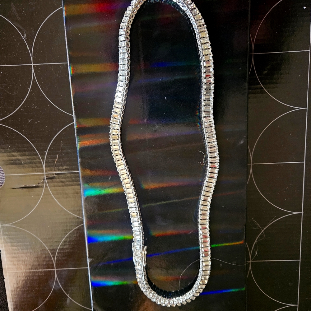 Hip hop jewelry ice chain baguette Necklace VVSCZ.